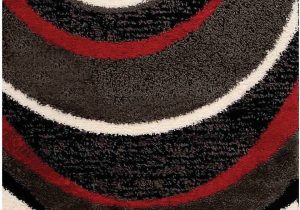 Red Black and Cream area Rug Shaggy Black Charcoal Red and Cream area Rug – 8 X 11