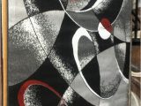 Red Black Grey area Rugs Abstract Contemporary 5×8 Red Black White Gray area Rug