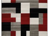 Red Black Grey area Rugs Platinum Red and Grey area Rug – 5 X 8