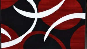 Red Black White area Rug Red Black White Contemporary Modern Carpet area Rug New Age