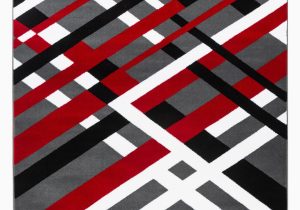 Red Black White area Rug Summit Collection Modern Abstract Gray Black Red and White area Rug Walmart