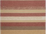 Red Brown and Tan area Rugs 5 X 7 6" Red Tan Black Striped Hand Tufted Wool China