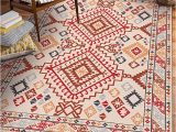 Red Brown Beige area Rug Vernal Yonker Machine Washable, Non Shedding, Non Slip area Rug, Red/brown/beige