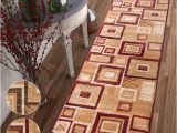 Red Brown Beige area Rug Well Woven Modern Geometric Squares Red Brown Beige Runner Rug …
