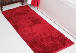 Red Fluffy Bathroom Rugs Affinity Linens Mcsrg24x60 Red Micro Shag soft Bath Rug