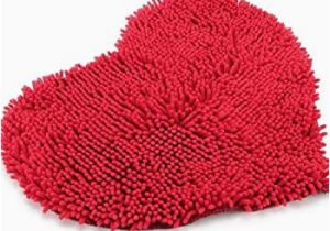 Red Fluffy Bathroom Rugs Amazon Com Elegantstunning Red Heart Love Microfiber