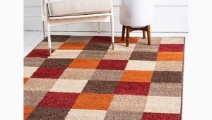 Red orange and Brown area Rugs Shively Geometric orange/brown/red area Rug