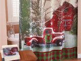 Red Truck Bathroom Rug Home for the Holidays Bathroom Collection