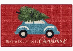 Red Truck Christmas Bath Rug Holiday Truck 18 X 210 Accent Rug In Red Bed Bath and