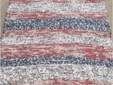 Red White Blue Rug 4th Of July Woven Rug Red White and Blue Runner Textile