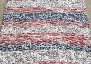 Red White Blue Rug 4th Of July Woven Rug Red White and Blue Runner Textile