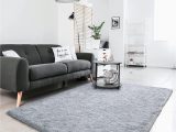 Rosson Abstract Silver Gray White area Rug Lascpt area Rugs for Living Room, Super soft Fluffy Fuzzy Rug for …