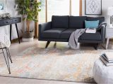 Rosson Abstract Silver Gray White area Rug Safavieh Madison Collection 8′ X 10′ Grey/orange Mad460f Modern …