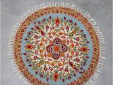 Round area Rug 5 Ft 5 Ft Round Turquoise area Rug Circular Rugs 4 Ft Round