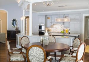 Round area Rug for Under Kitchen Table Gray & White Dining Room with Floral Accents Eye Catching