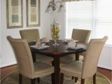 Round area Rug for Under Kitchen Table Neutral Transitional Dining Room with Round Table and area