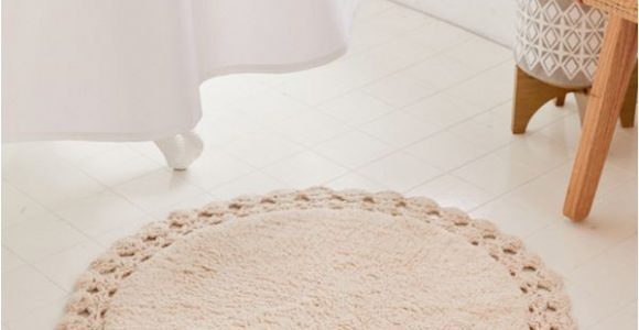 Round Bath Rugs Target Round Crochet Trim Bath Mat