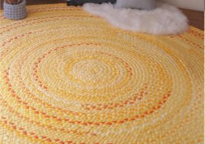 Round Bathroom Rugs for Sale Yellow Braided Rug Made to order with Pops Of orange