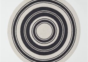 Round Black Bath Rug Round Bath Mat Natural White Black H&m Home