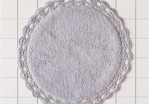 Round Black Bath Rug Round Crochet Trim Bath Mat