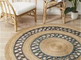 Round Blue Jute Rug Hula Stunning Jute Rug Blue Round