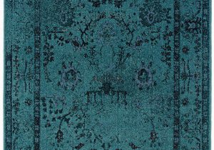 Round Blue oriental Rugs Teal Blue Overdyed Style area Rug with Ikea oriental