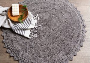 Round Gray Bath Rug Amazon Dii Ultra soft Spa Cotton Crochet Round Bath Mat