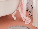 Round Grey Bathroom Rug Round Crochet Trim Bath Mat