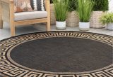 Round Indoor Outdoor area Rugs Gold Water Resistant Jute 5’3” (approx. 6ft) Round Indoor Outdoor Rug – Outdoor Rugs for Patio – Garden, Deck, Entry, Porch, Entryway, Outside area …