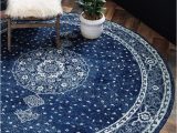 Round Navy Blue area Rug Navy Blue Unique Loom 8 X 8 Bexley Round Rug