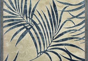 Round Palm Tree area Rug Palm Color Blueberry Size 9 10" X 13 2"