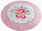 Round Red Bathroom Rug Pink Red Rose Round Home Decor Bathroom Rug Kitchen Rug Mat soft Bath Mat Rug Eco Friendly Gift for Her Diameter 40"