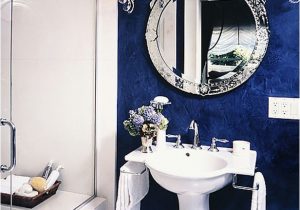 Royal Blue Bathroom Rug Set Blue and White Modern Bathroom