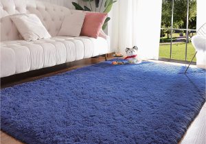 Royal Blue Fuzzy Rug Eayy Navy Blue Fluffy area Rug, 4×5.3ft Cute Shag Carpet for …