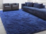 Royal Blue Fuzzy Rug Navy Blue area Rug for Bedroom,4’x6′,fluffy Shag Rug for Living Room,furry Carpet for Kids Room,shaggy Throw Rug for Nursery Room,fuzzy Plush …