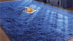 Royal Blue Fuzzy Rug Rugtuder Navy Blue soft area Rug for Bedroom Decor,8×10,fluffy Rugs,shag Carpet for Living Room,large Rug,plush Fuzzy Rug for Girls Boys Room,shaggy …