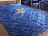 Royal Blue Plush Rug Rugtuder Navy Blue soft area Rug for Bedroom Decor,8×10,fluffy Rugs,shag Carpet for Living Room,large Rug,plush Fuzzy Rug for Girls Boys Room,shaggy …