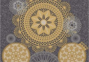 Rubber Backed area Rugs 5×7 Kitchen Rugs and Mats 5×7 Non Skid Rubber Backing Washable Living Room Kids Hallway Entryway Grey Yellow Geometric Medallion area Rug
