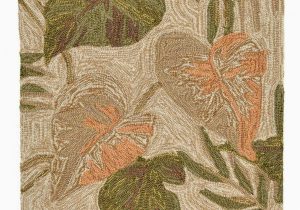 Rubber Backed Outdoor area Rugs area Rugs "tropical Foliage" Indoor Outdoor Rug 24" X 36" island Style
