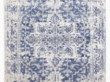 Rug White and Blue Evoke 253 White Navy Rug