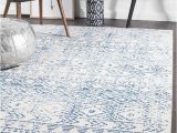 Rug White and Blue Oasis ismail White Blue Rustic Rug