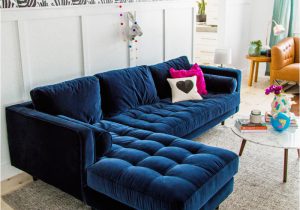 Rug with Blue Couch 25 Stunning Living Rooms with Blue Velvet sofas