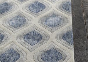 Rugs Blue and Gray Clara Collection Hand Tufted area Rug In Blue Grey & White