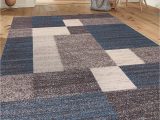 Rugshop Contemporary Modern Boxes area Rug Modern Boxes Design Non Slip Non Skid area Rug 5 X 7 5 3" X 7 3" Blue