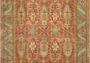Rust and Blue area Rugs Famous Maker Sultanabad P 1 Rust Light Blue area Rug