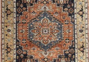 Rust Colored 8×10 area Rug 8 X 10 Transitional Rust orange Black and Beige Color