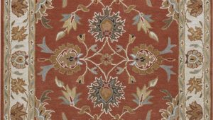 Rust Colored 8×10 area Rug Vn9713 Color Rust Size 8 X 10