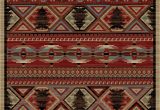 Rustic Cabin Lodge area Rugs Dean Lodge King Red Pine Rustic area Rug 5 3" X 7 3"