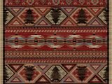 Rustic Cabin Lodge area Rugs Dean Lodge King Red Pine Rustic area Rug 5 3" X 7 3"