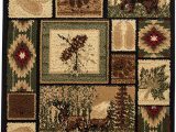 Rustic Cabin Lodge area Rugs Rugs 4 Less Collection Rustic Western and Native American Wildlife and Wilderness Cabin Lodge Accent area Rug R4l 386 2×3